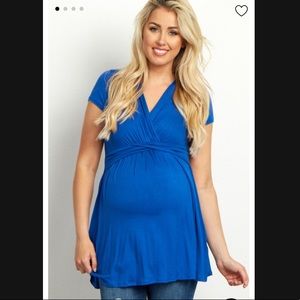PinkBlush Draped Front Maternity/Nursing Top